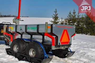 ski for atv trailer worker