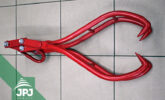 Self-grabbing double timber tongs - small